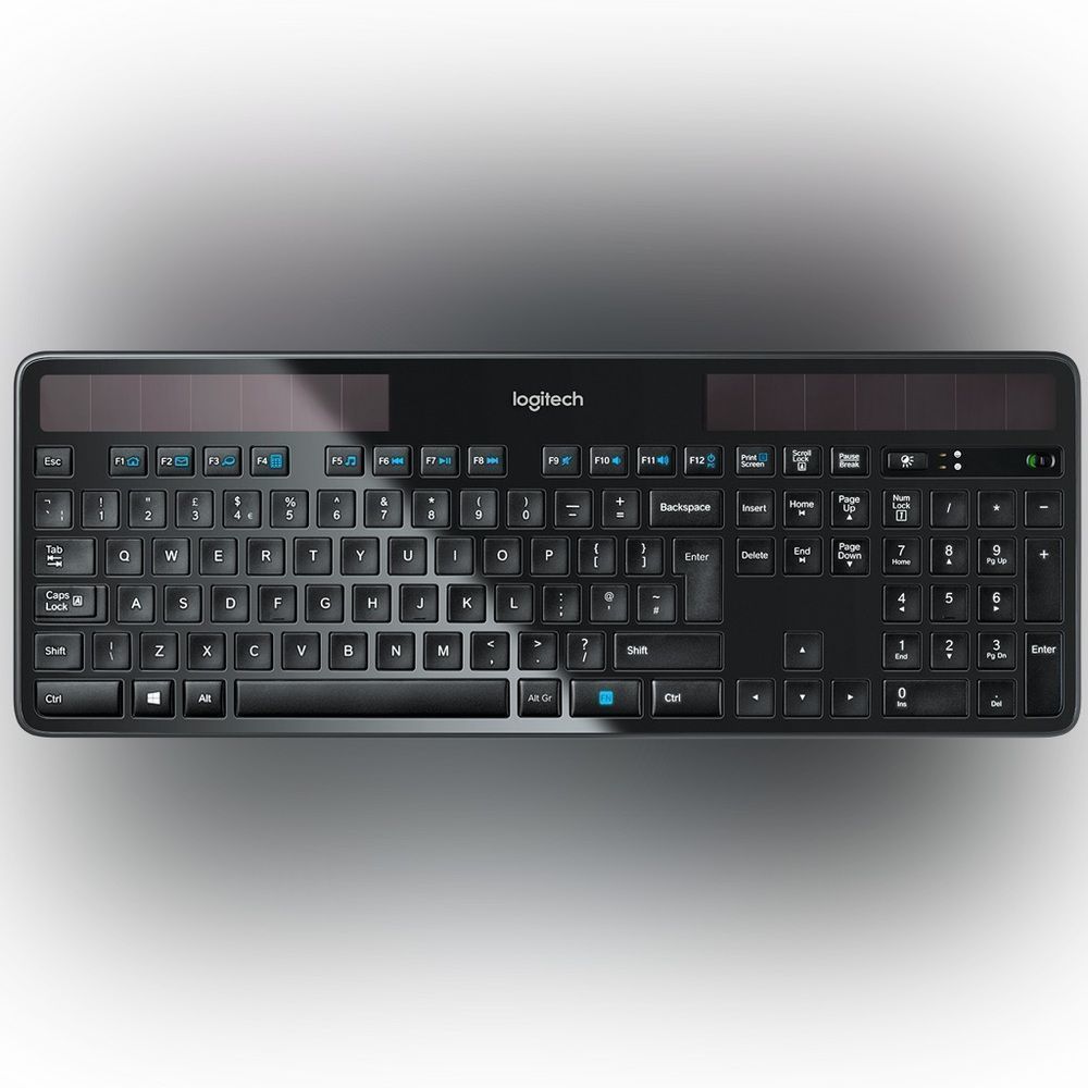 Logitech - Wireless Solar Recharging Keyboard + Unifying Receiver K750